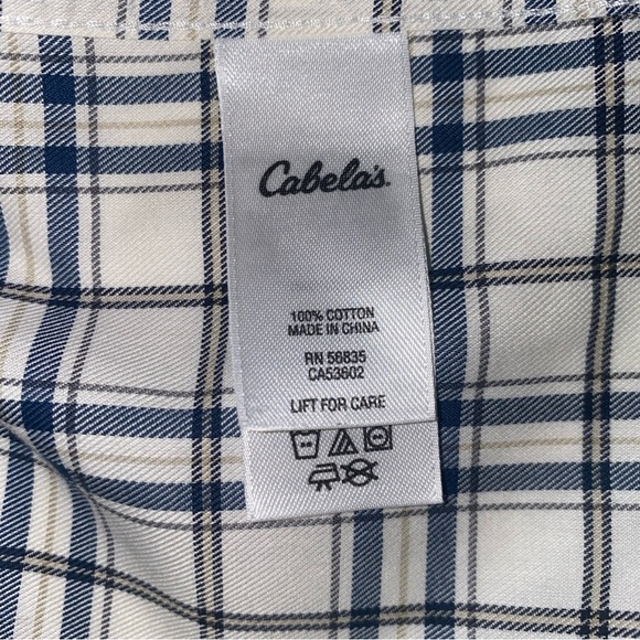 Cabela’s Button Down Wrinkle-Free Shirt Men’s Size Large Plaid Long Sleeve - Picture 4 of 5